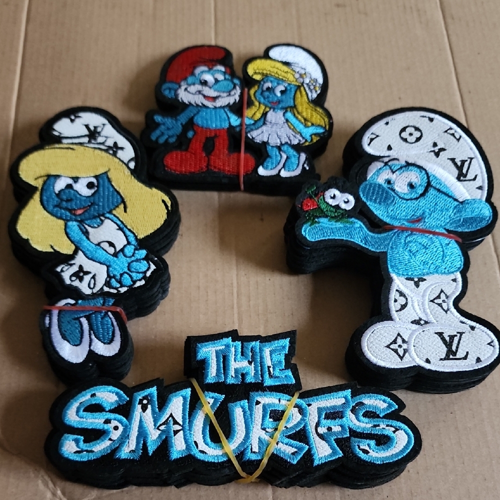 The Smurfs Embroidered Patches Set